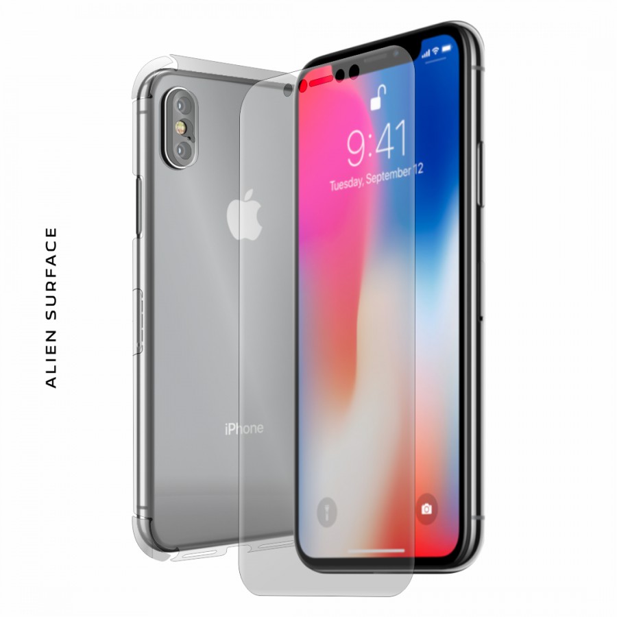 Apple iPhone X folie protectie Alien Surface Alege acoperirea telefoaneFara kit Ecran spate laterale