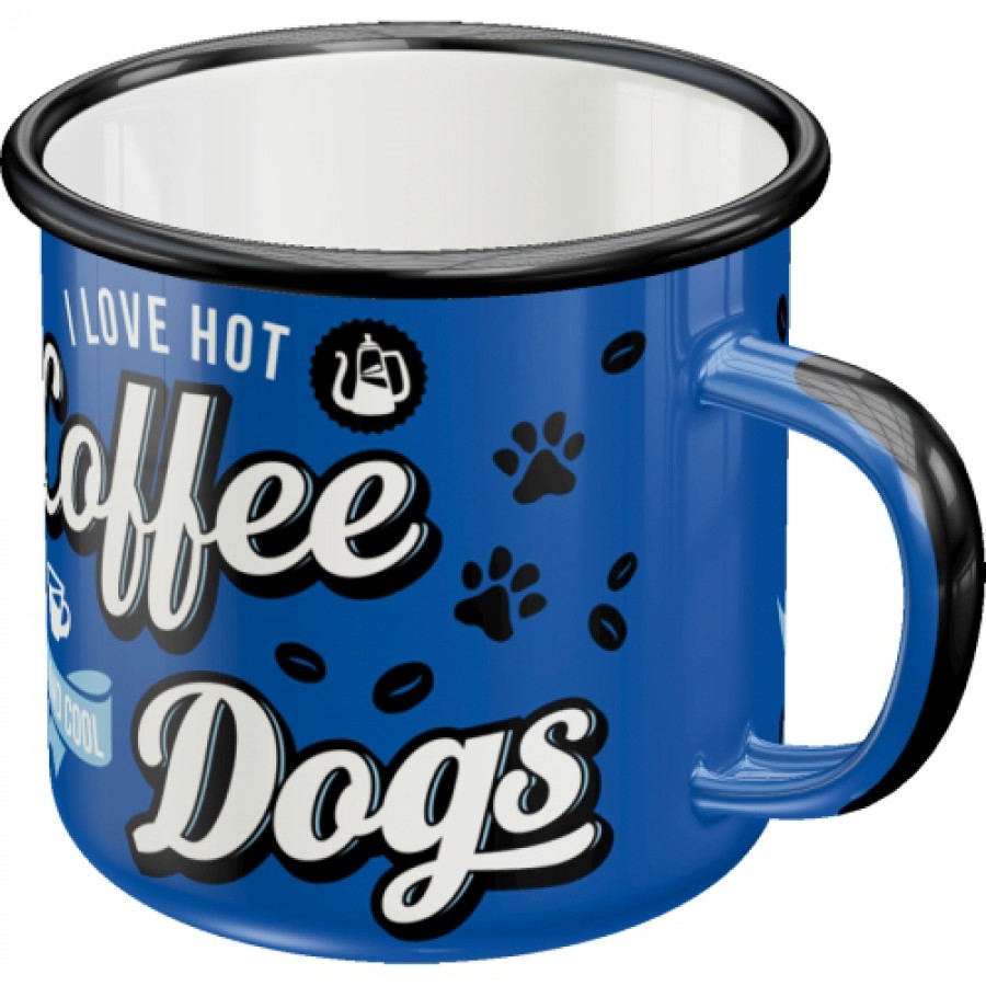 Cana email Hot Coffee Cool Dogs cutie de cadou 1