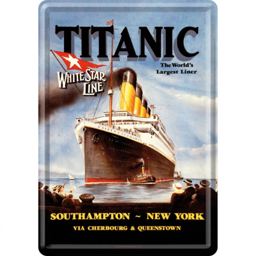 Carte postala metalica 10x14 Titanic