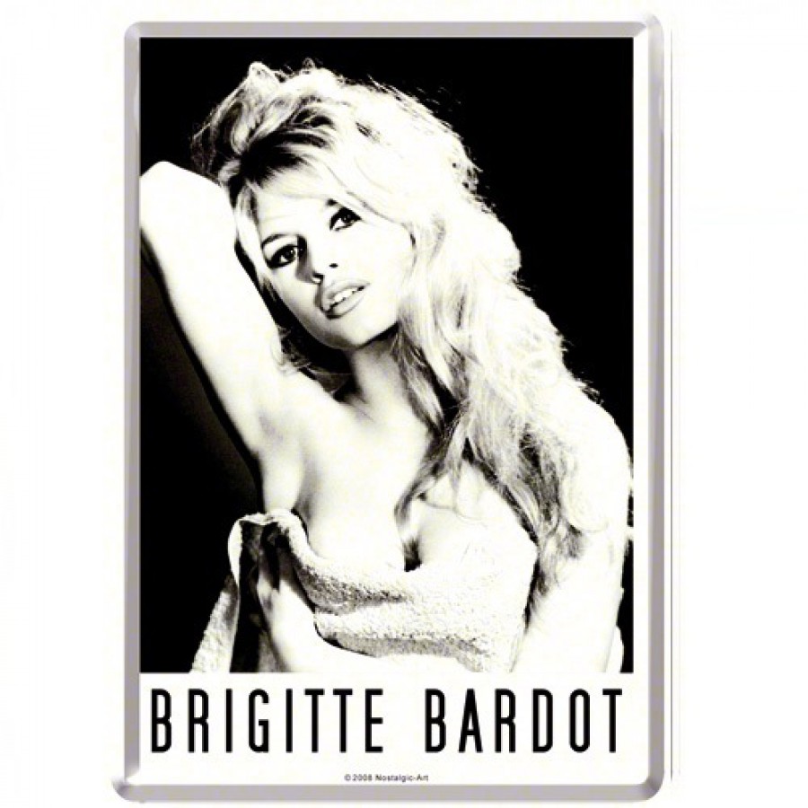 Carte postala metalica Brigitte Bardot