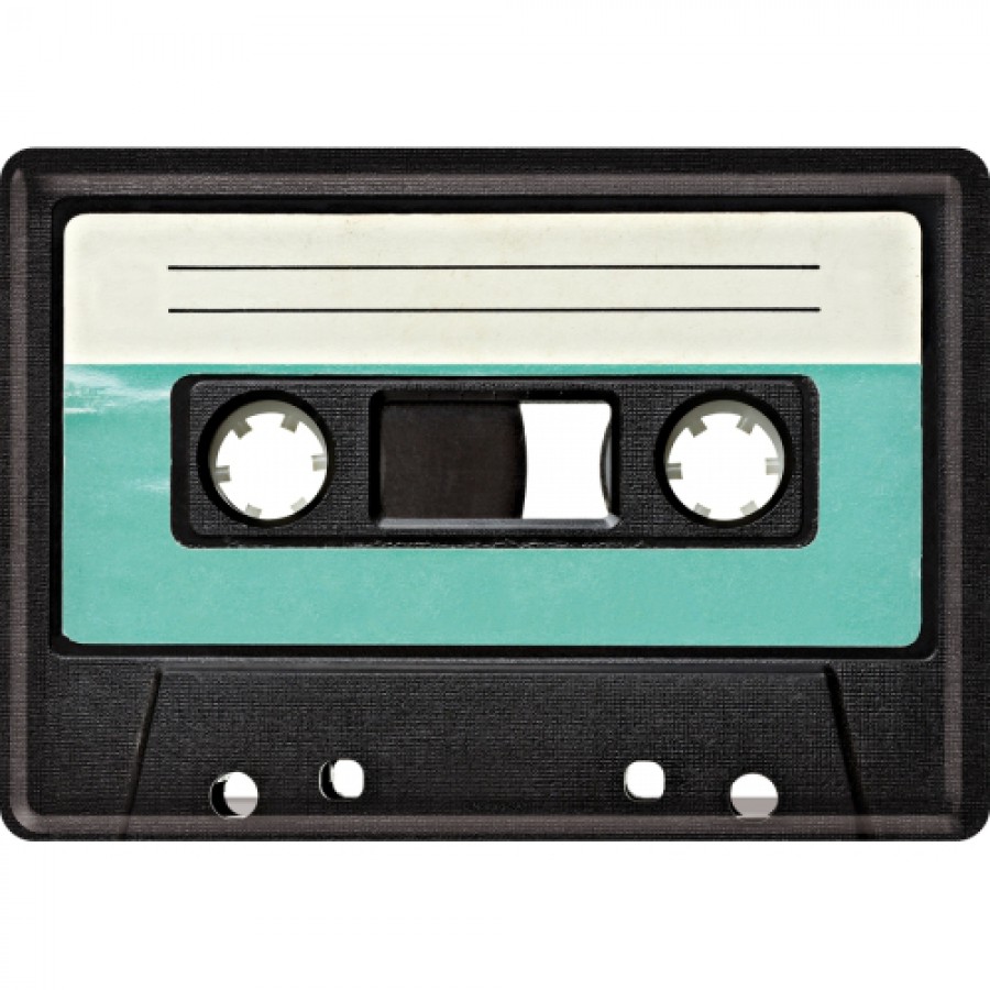 Carte postala metalica Cassette Tape