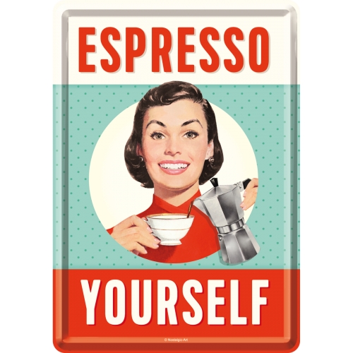 Carte postala metalica Espresso Yourself