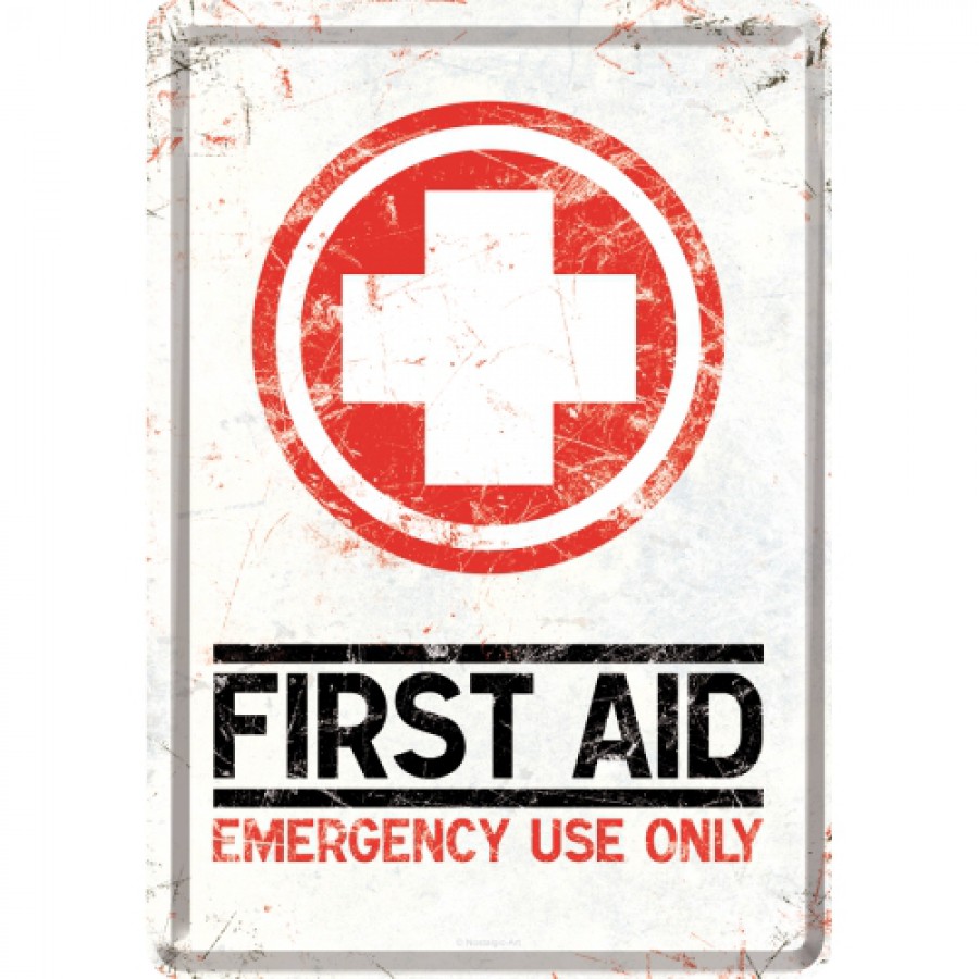 Carte postala metalica First Aid Kit Trusa Prim Ajutor