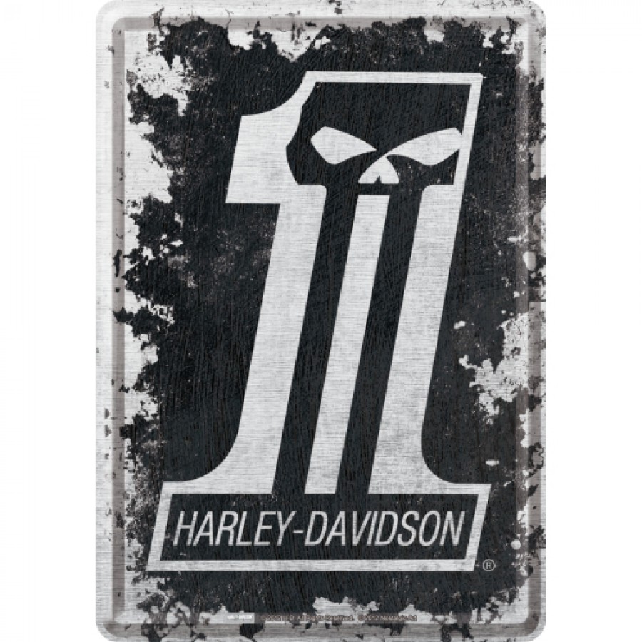 Carte postala metalica Harley Davidson No.1