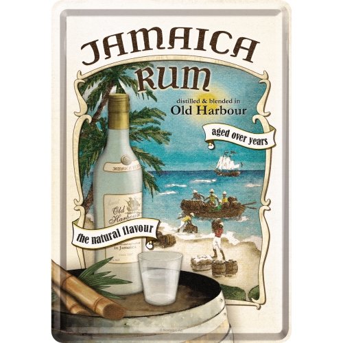 Carte postala metalica Jamaica Rum