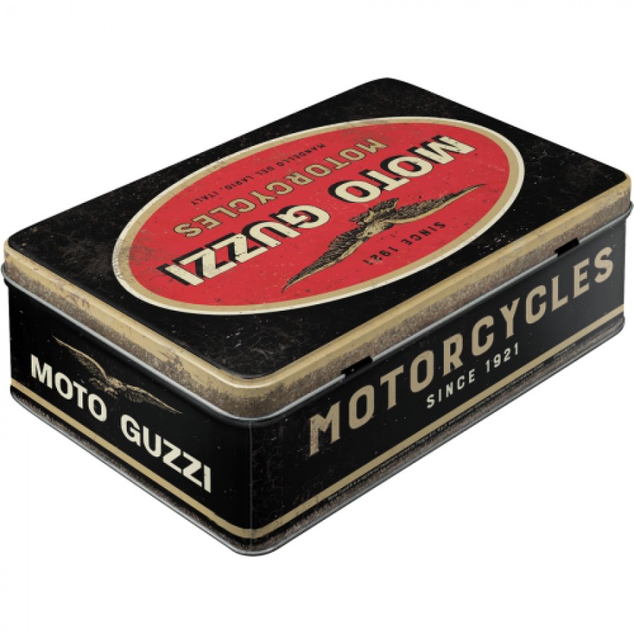 Cutie metalica plata Moto Guzzi Logo Motorcycles 1