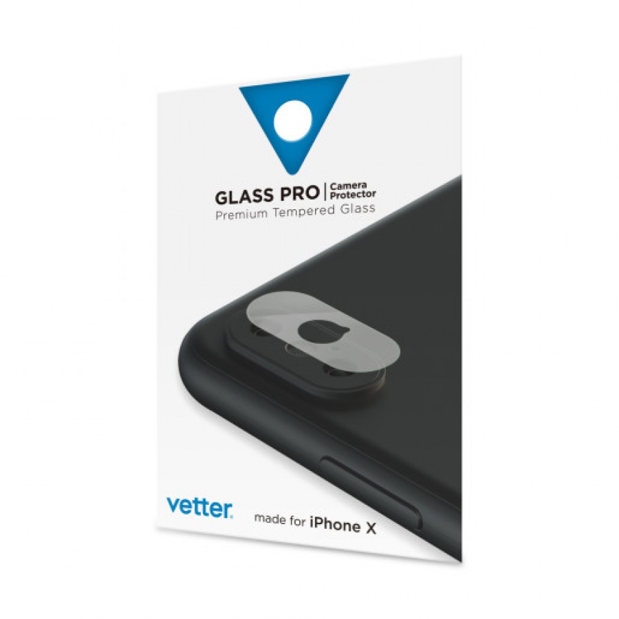 FolieGeam de protectie Vetter pentru iPhone XS X Camera Lens Protector Tempered Glass Pro