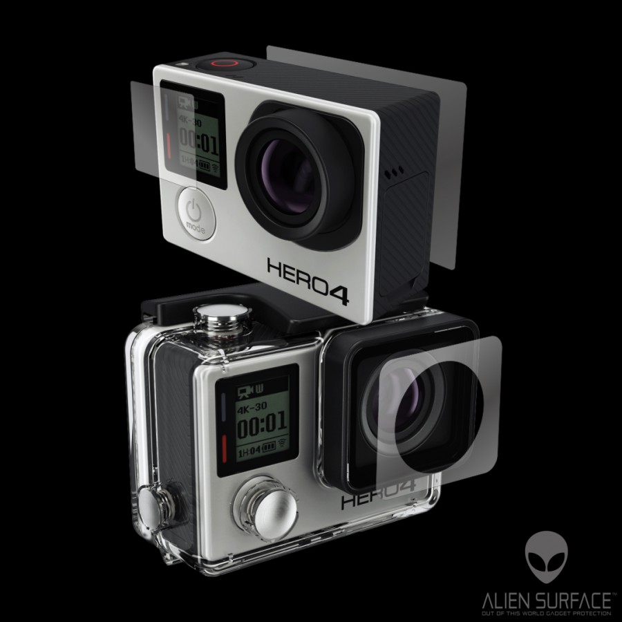 GoPro Hero 4 Silver Edition folie protectie Alien Surface