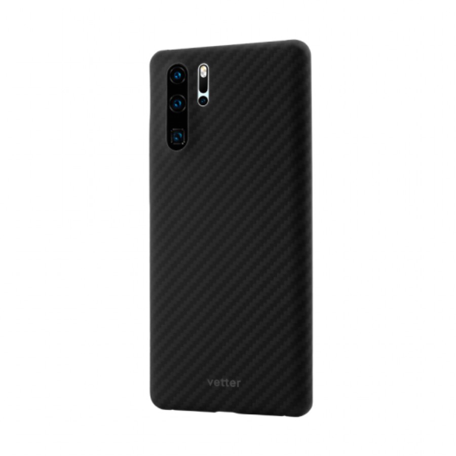 Husa Vetter pentru Huawei P30 Pro Clip On Ultra Slim made from Aramid Fiber Kevlar Magnetic Black