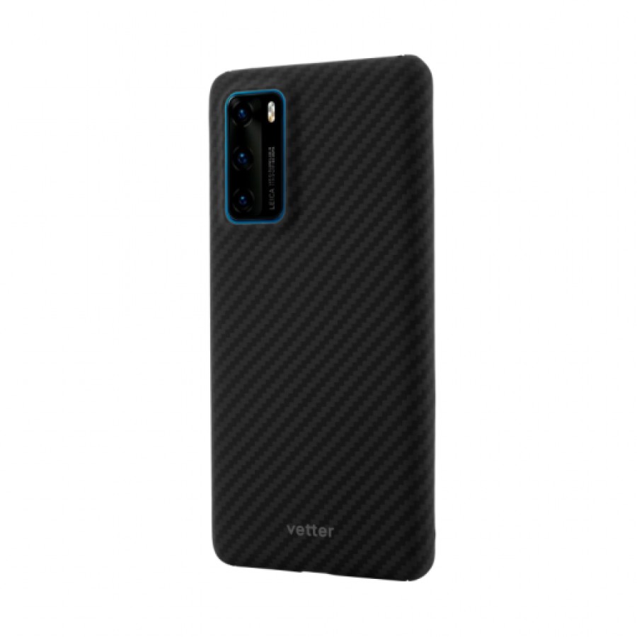 Husa Vetter pentru Huawei P40 Clip On Ultra Slim made from Aramid Fiber Kevlar Magnetic Black