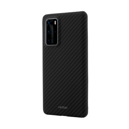 Husa-Vetter-pentru-Huawei-P40-Pro-Clip-On-Ultra-Slim-made-from-Aramid-Fiber-Kevlar-Magnetic-Black