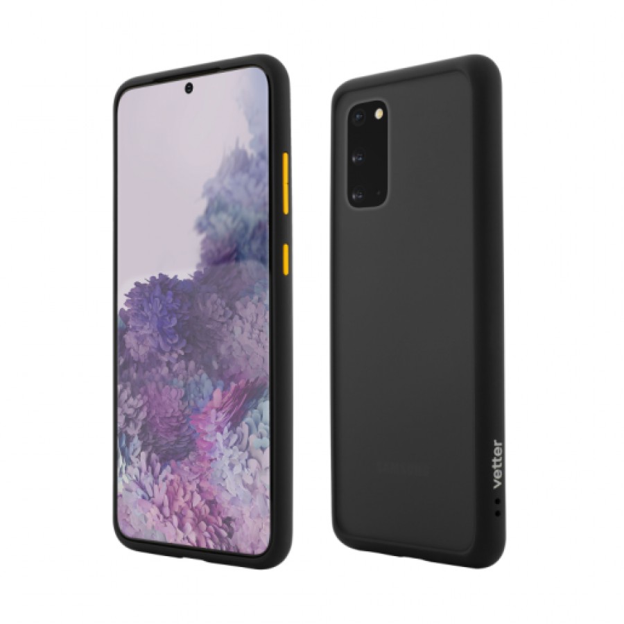 Husa Vetter pentru Samsung Galaxy S20 Clip On Hybrid Shockproof Soft Edge and Rigid Matte Back Cover Black 1