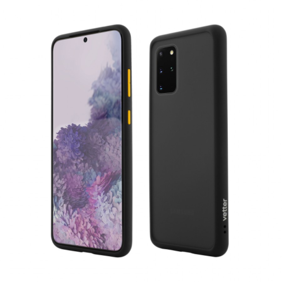 Husa Vetter pentru Samsung Galaxy S20 Clip On Hybrid Shockproof Soft Edge and Rigid Matte Back Cover Black