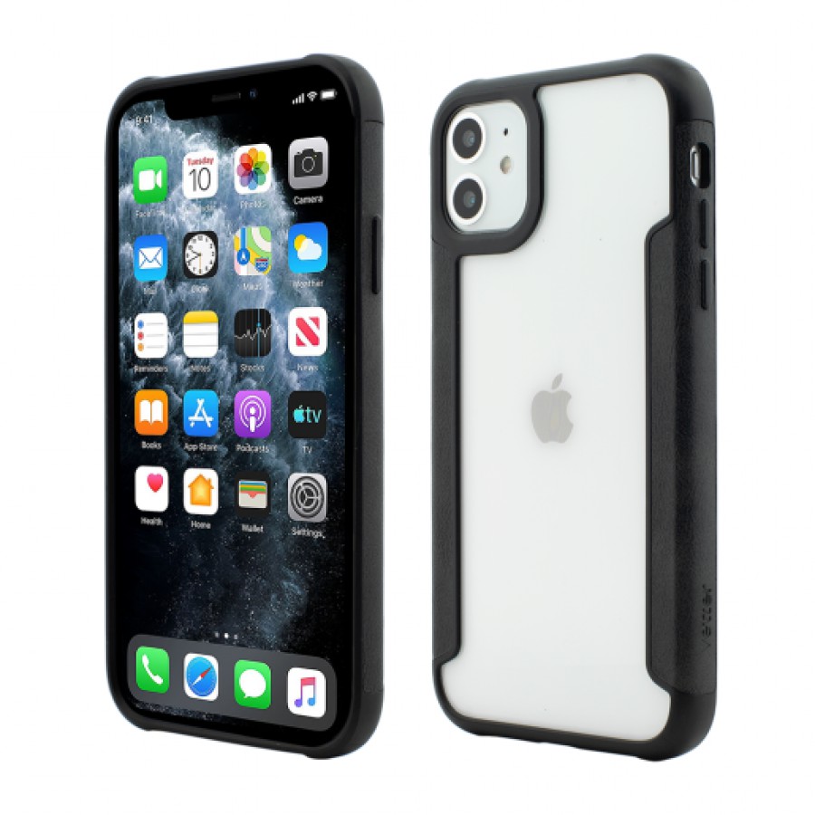 Husa de protectie Vetter Smart pentru iPhone 11 Soft Edge and Clear Back Black