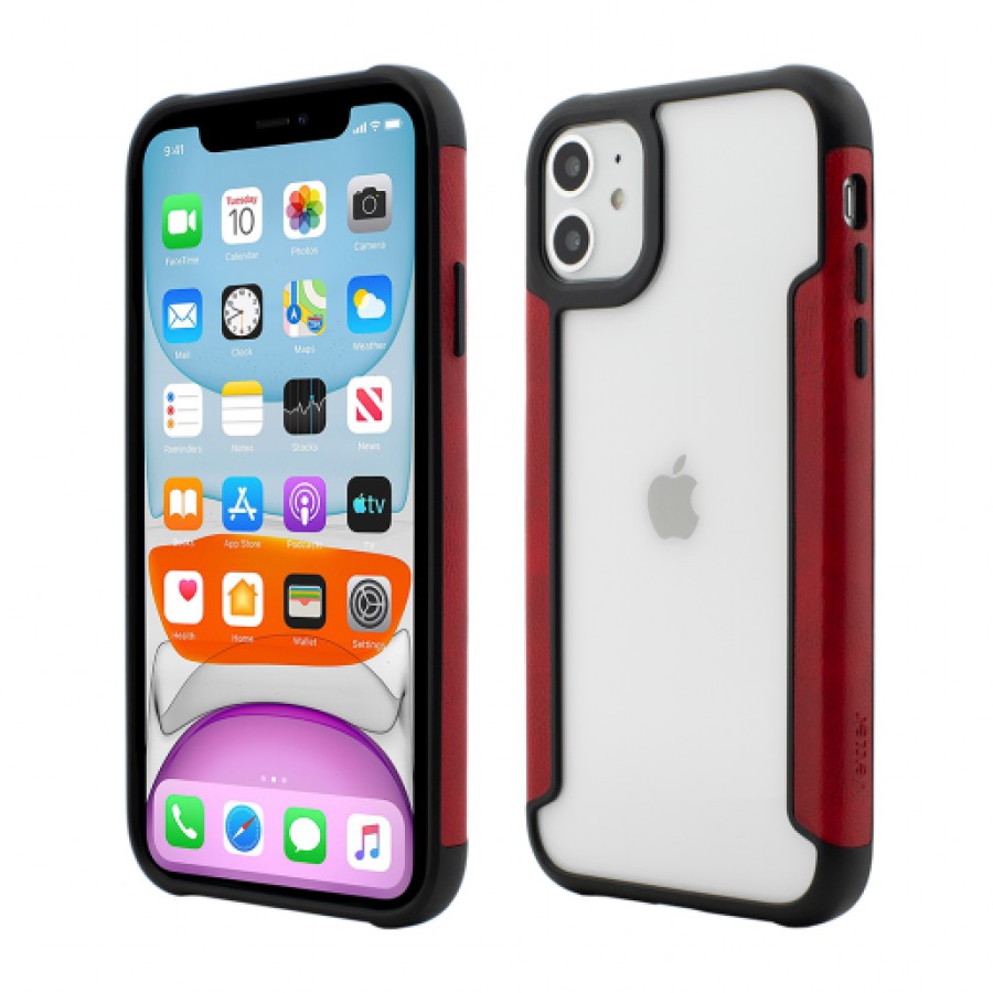 Husa de protectie Vetter Smart pentru iPhone 11 Soft Edge and Clear Back Red