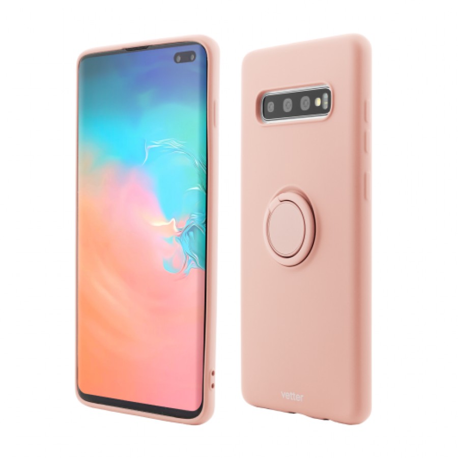 Husa de protectie Vetter pentru Samsung Galaxy S10 Plus Soft Pro with Magnetic iStand Pink