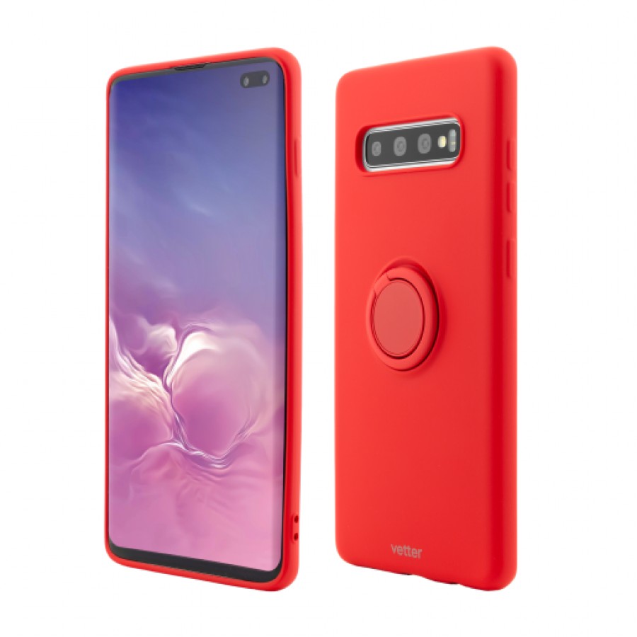 Husa de protectie Vetter pentru Samsung Galaxy S10 Plus Soft Pro with Magnetic iStand Red