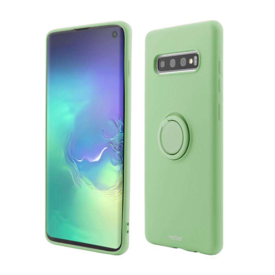 Husa de protectie Vetter pentru Samsung Galaxy S10 Soft Pro with Magnetic iStand Green