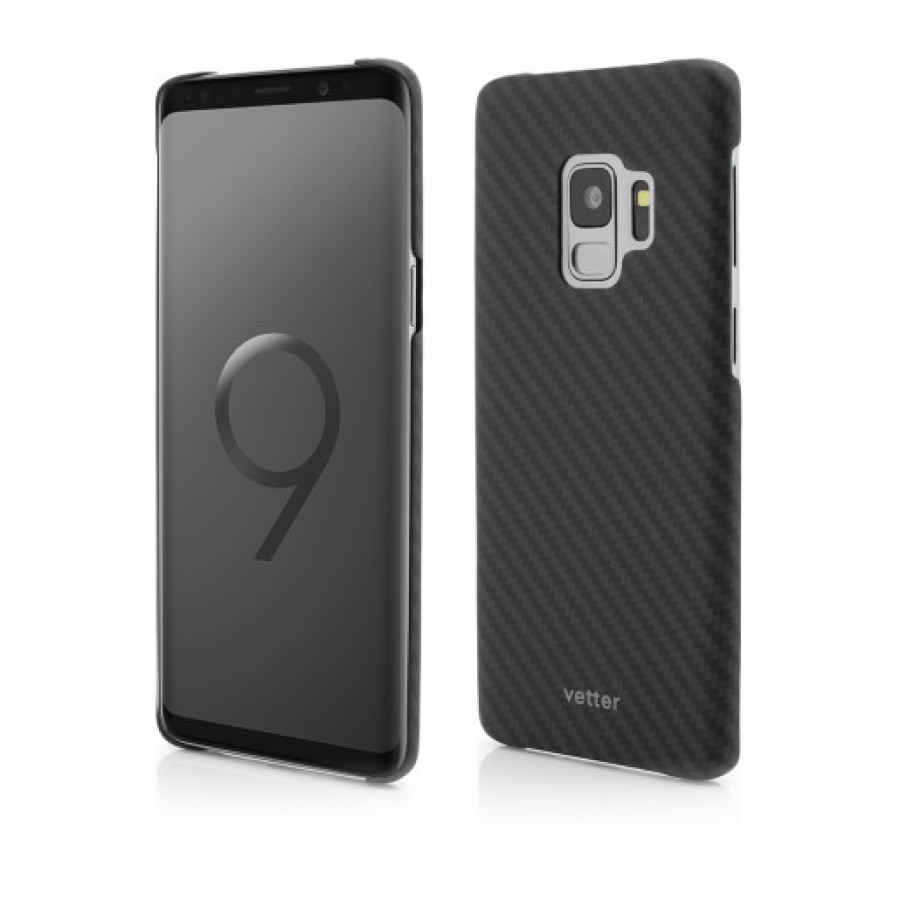 Husa de protectie Vetter pentru Samsung Galaxy S9 Clip On Ultra Slim made from Aramid Fiber Kevlar Black