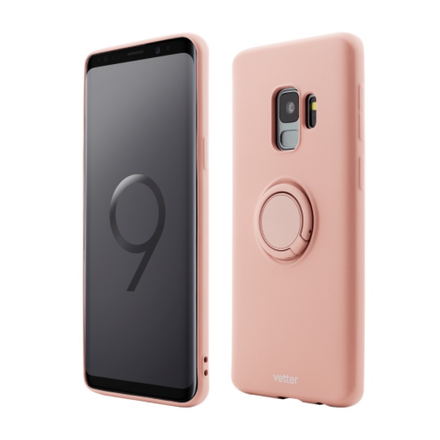 Husa de protectie Vetter pentru Samsung Galaxy S9 Soft Pro with Magnetic iStand Pink