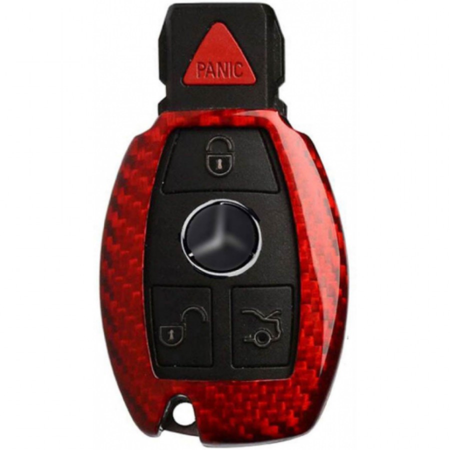 Husa de protectie Vetter pentru cheie Mercedes Benz W203 W210 W211 made from Carbon Glossy Red