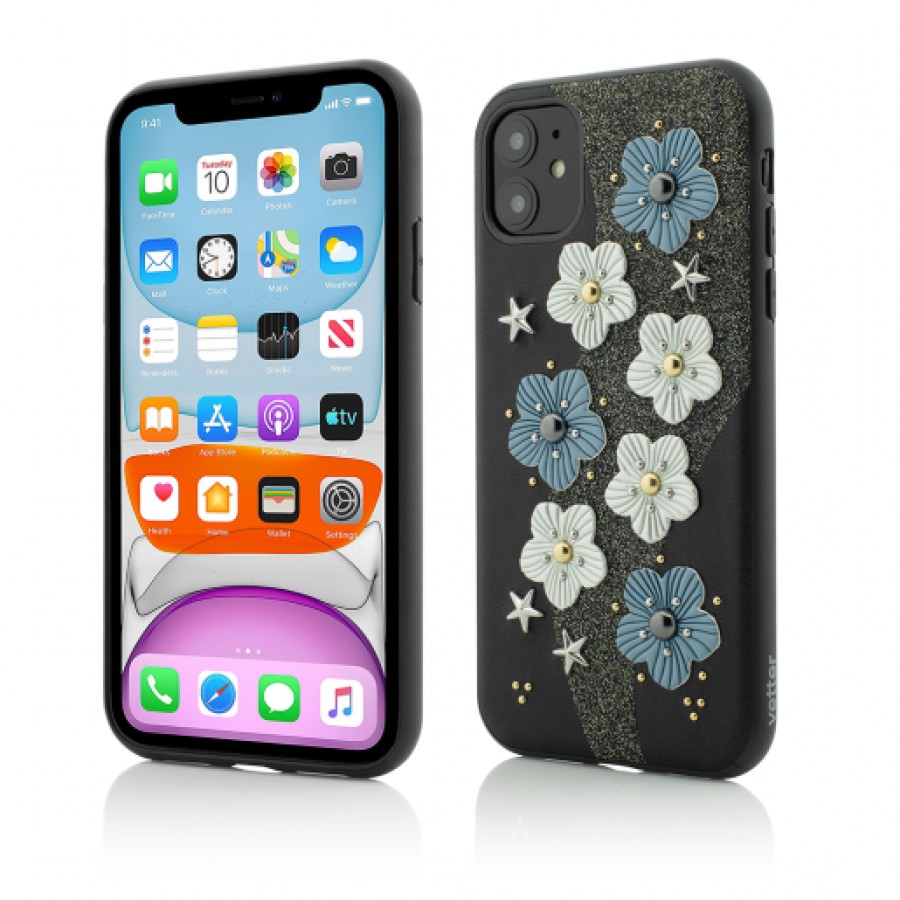 Husa de protectie Vetter pentru iPhone 11 Clip On Jasmine Series Black