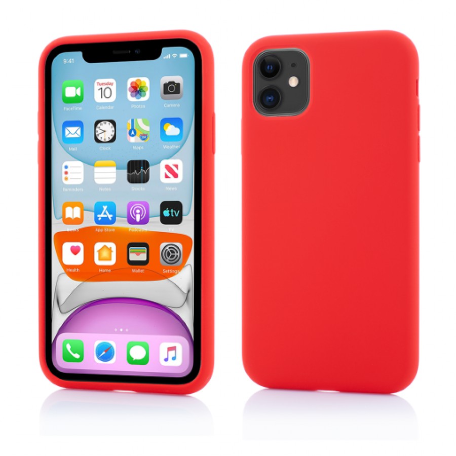 Husa de protectie Vetter pentru iPhone 11 Clip On Soft Touch Silk Series Red