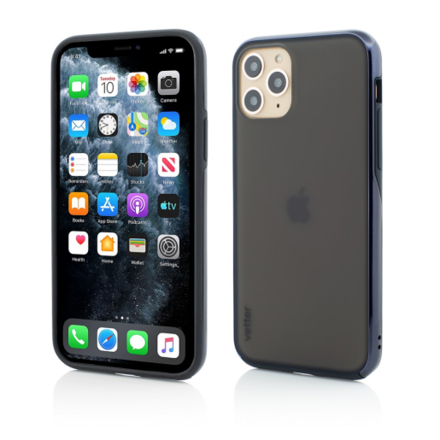 Husa de protectie Vetter pentru iPhone 11 Pro Clip On Hybrid Dual Edge and Matte Back Cover Black