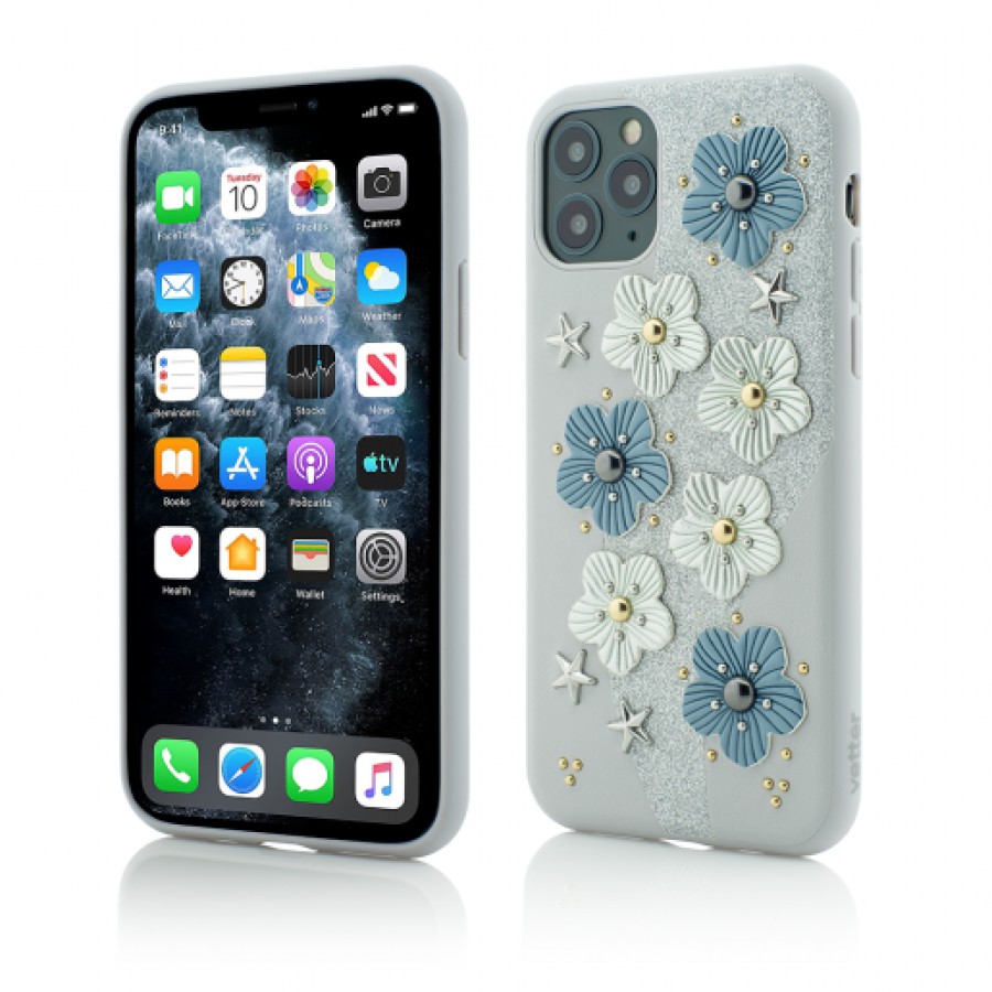 Husa de protectie Vetter pentru iPhone 11 Pro Clip On Jasmine Series Grey