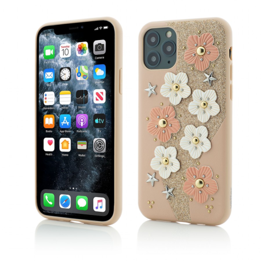 Husa de protectie Vetter pentru iPhone 11 Pro Clip On Jasmine Series Pink