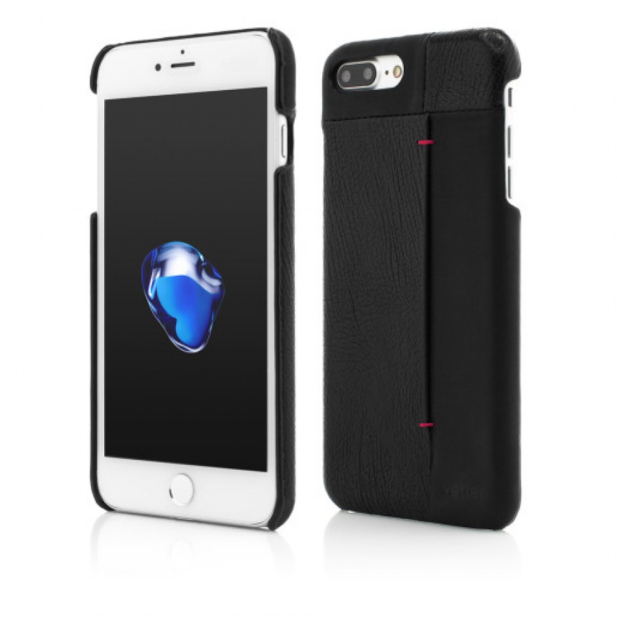 Husa de protectie Vetter pentru iPhone 7 Plus Clip On with Card Port Genuine Leather Slim Black