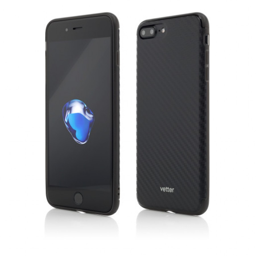 Husa de protectie Vetter pentru iPhone 8 Plus 7 Plus Clip On Hybrid Slim Series Carbon Look