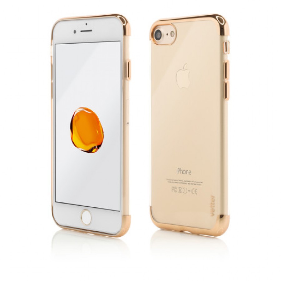 Husa de protectie Vetter pentru iPhone SE 2 8 7 Clip On Shiny Soft Series Gold