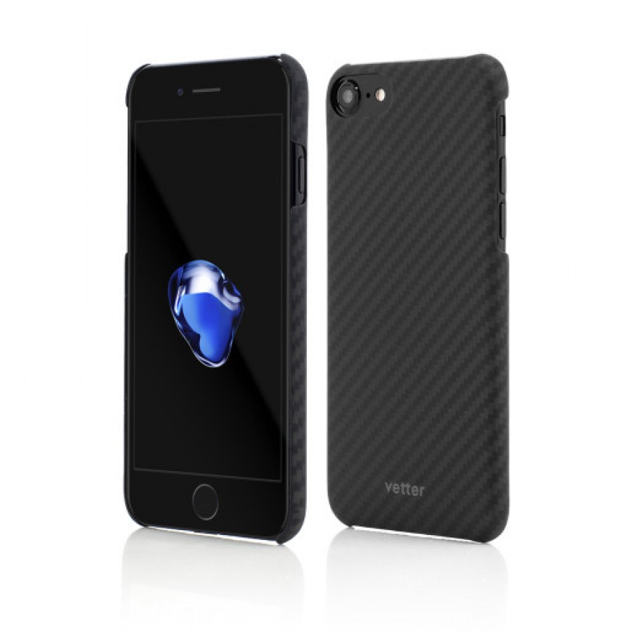 Husa de protectie Vetter pentru iPhone SE 2 8 7 Clip On Ultra Slim made from Aramid Fiber Kevlar Black