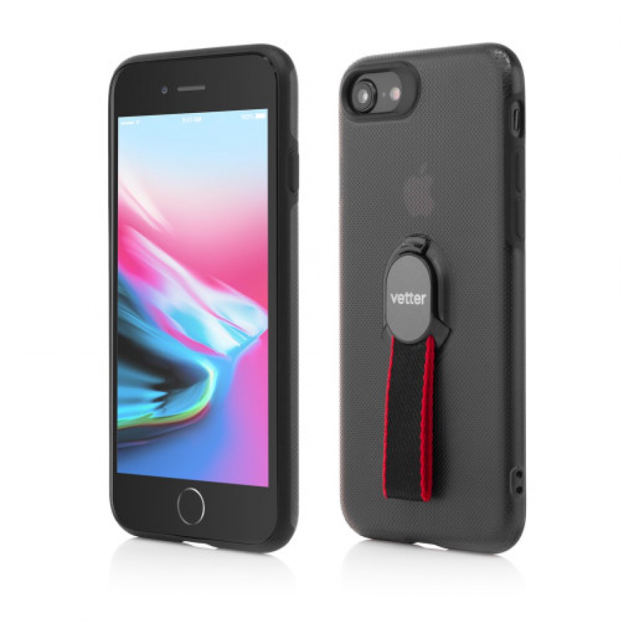 Husa de protectie Vetter pentru iPhone SE 2 8 7 Smart Case Hybrid with Removable Strap Magnetic Ready Black