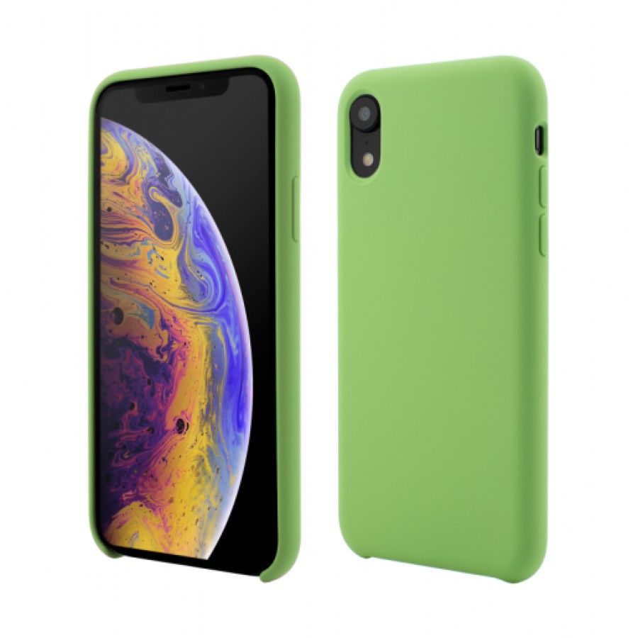 Husa de protectie Vetter pentru iPhone XR Clip On Soft Touch Silk Series Green