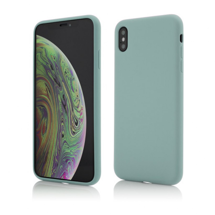 Husa de protectie Vetter pentru iPhone XS Max Clip On Soft Touch Silk Series Green