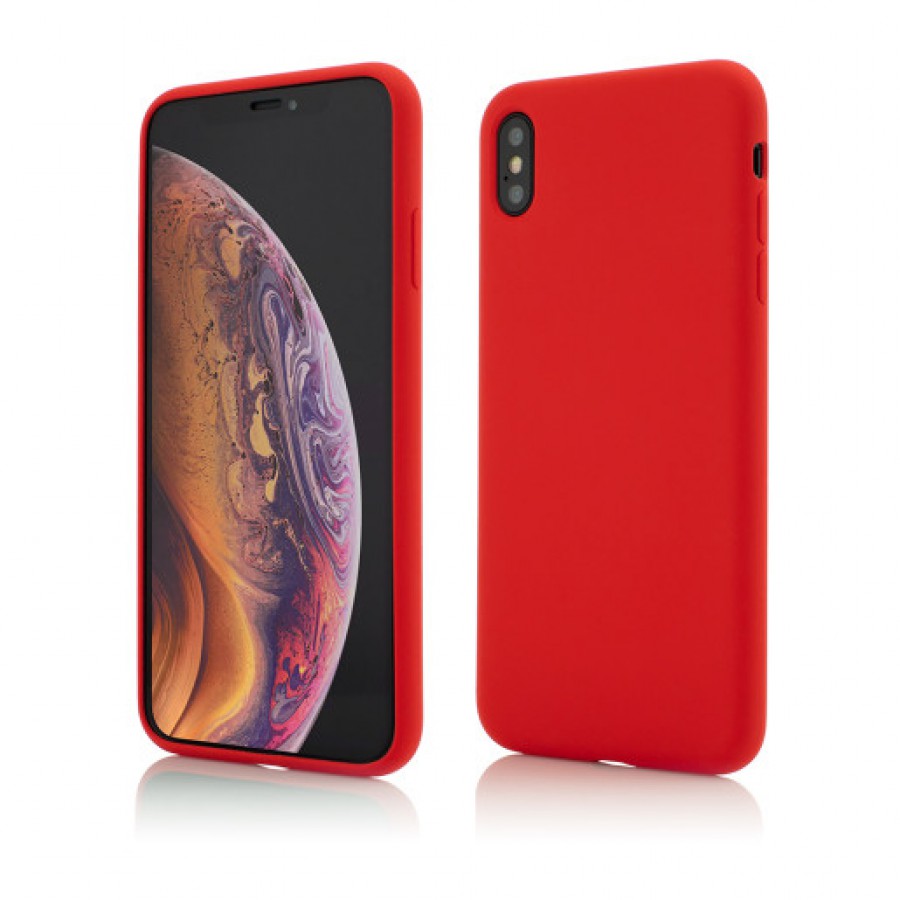 Husa de protectie Vetter pentru iPhone XS Max Clip On Soft Touch Silk Series Red