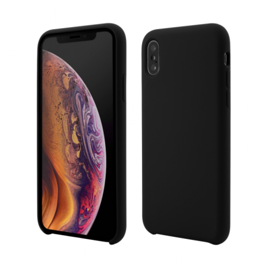 Husa de protectie Vetter pentru iPhone XS X Clip On Soft Touch Silk Series Black