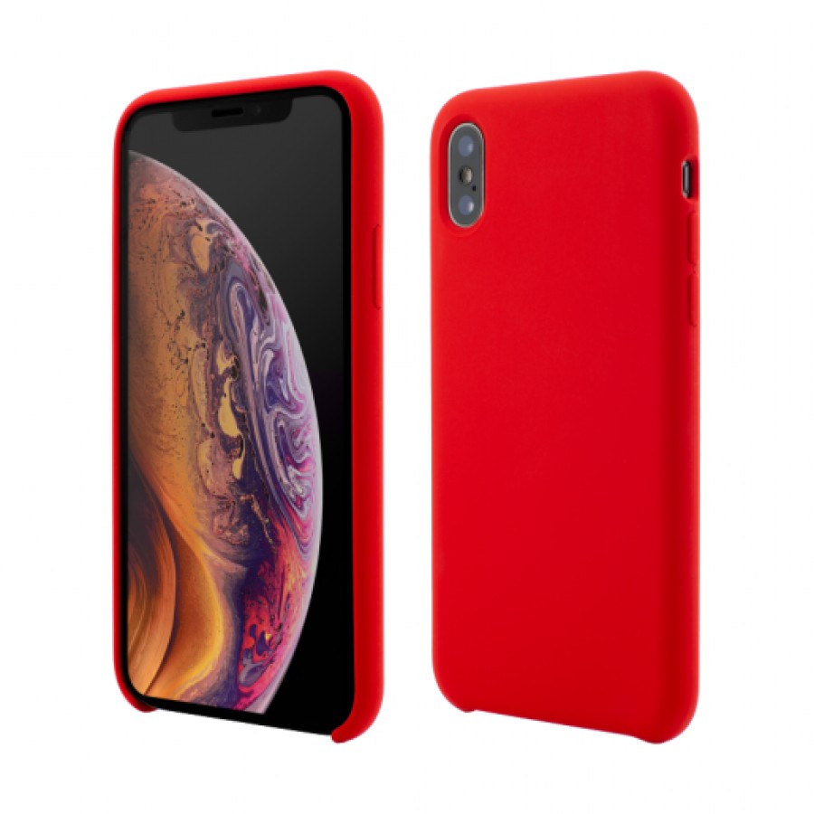 Husa de protectie Vetter pentru iPhone XS X Clip On Soft Touch Silk Series Red