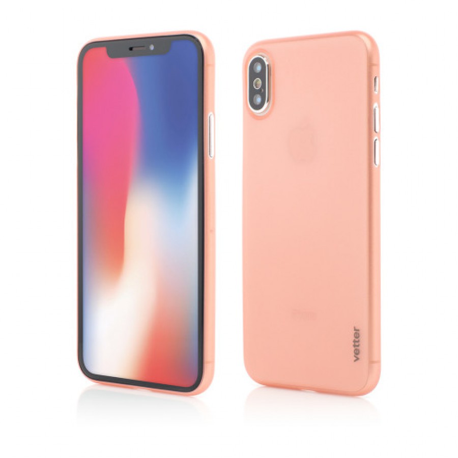 Husa de protectie Vetter pentru iPhone XS X Clip On Ultra Thin Air Series Rose Gold