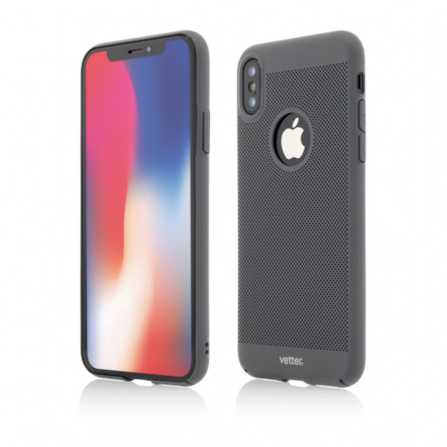 Husa de protectie Vetter pentru iPhone XS X Clip On Vent Series LTD Grey