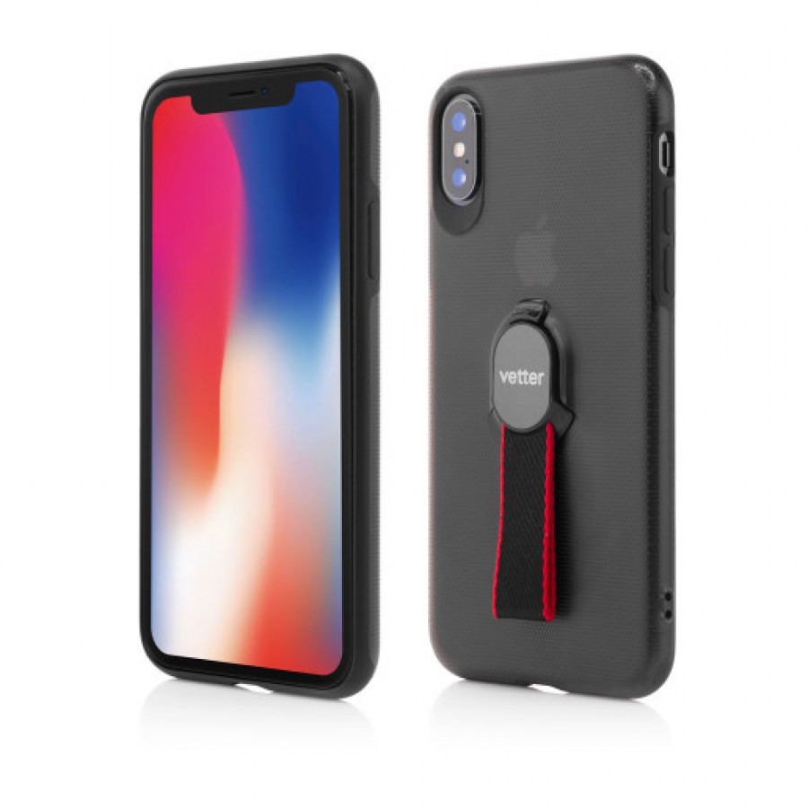 Husa de protectie Vetter pentru iPhone XS X Smart Case Hybrid with Removable Strap Magnetic Ready Black