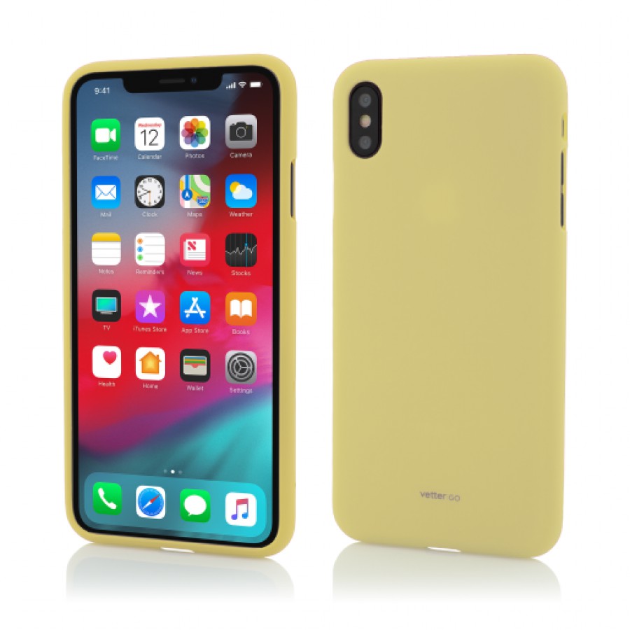 Husa de protectie Vetter pentru iPhone XS X Vetter GO Soft Touch Yellow