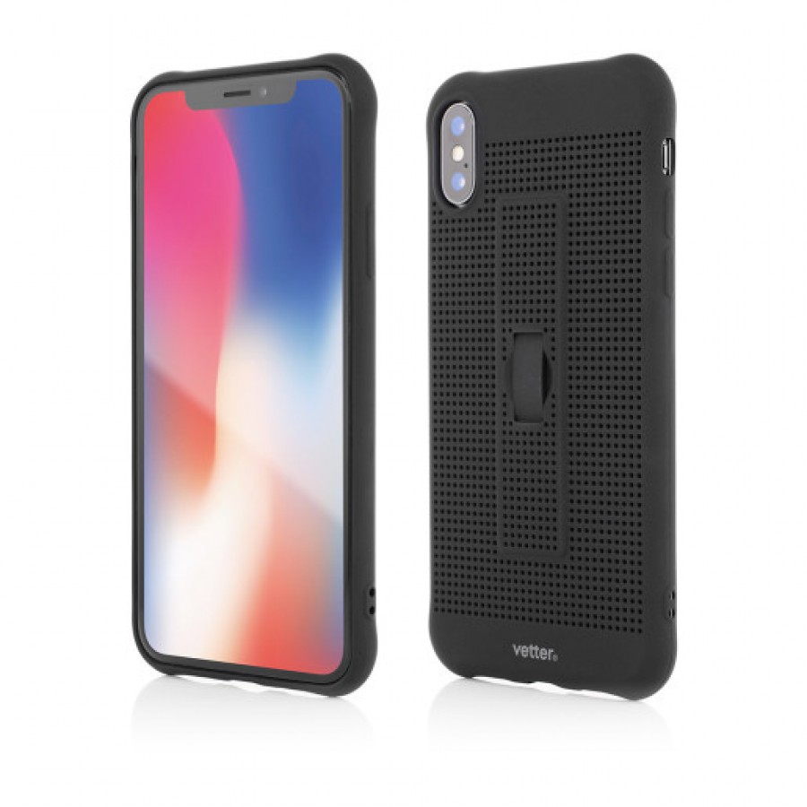 Husa de protectie Vetter pentru iPhone XS X Vetter GO Vent Soft with Strap Black