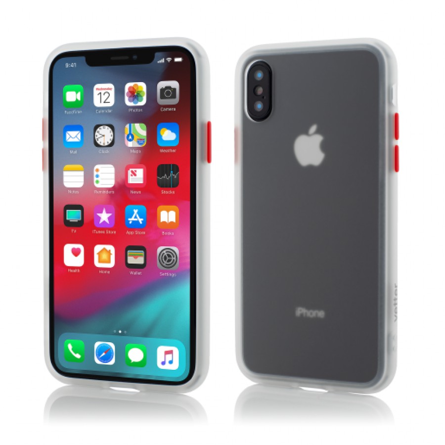 Husa de protectie Vetter pentru iPhone Xs Max Clip On Hybrid Protection Shockproof Soft Edge and Rigid Matte Back Cover Transparent