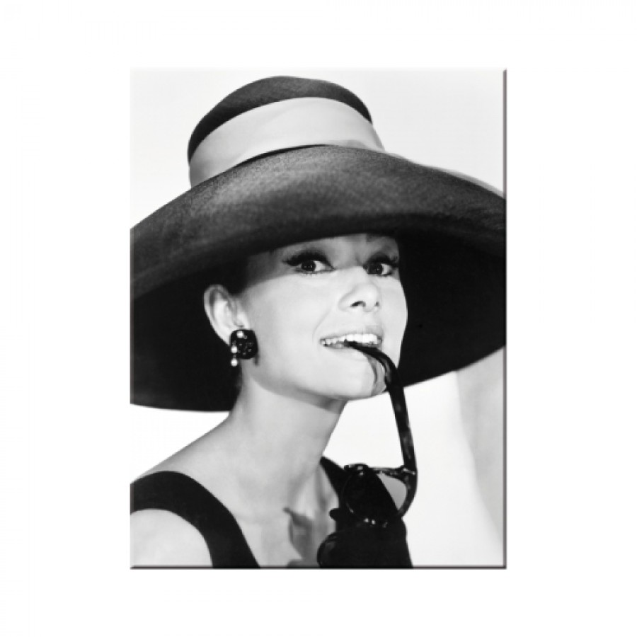 Magnet Audrey Hepburn cu palarie