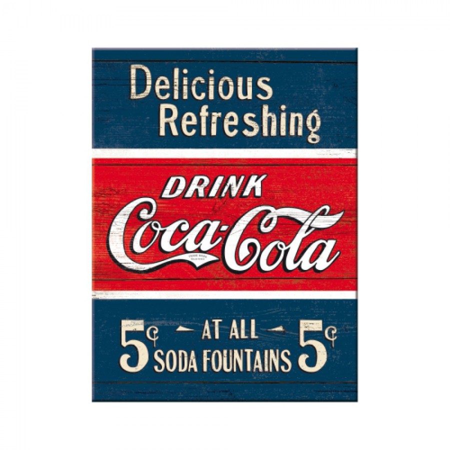 Magnet Coca Cola Delicious Refreshing Blue