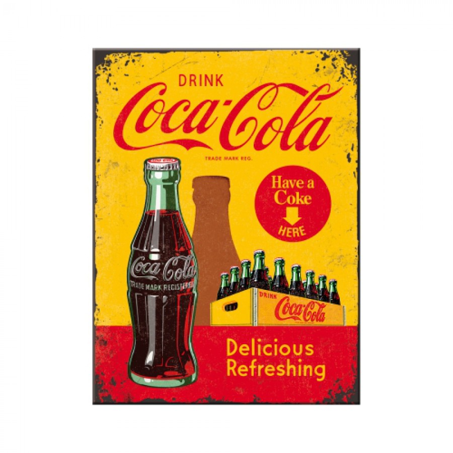 Magnet Coca Cola In Bottles Yellow