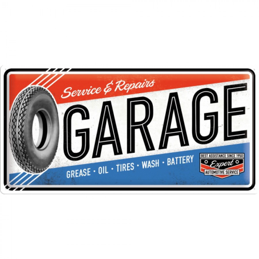 Placa metalica 25X50 Garage